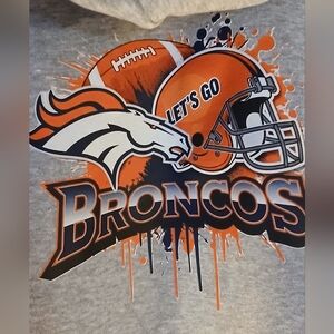 Broncos Med.Hoodie - Gray and Orange